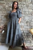 Nonni Gingham Darling Dress Black